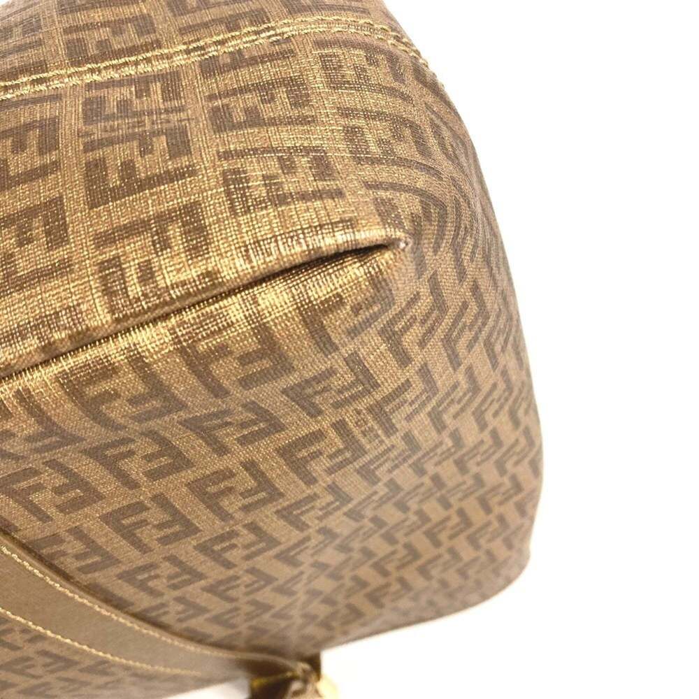 FENDI Gold Leather Zucca Shoulder Bag - Picture 15 of 16
